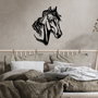 Wallity Horse 2 Escultura de Pared de Metal Negra